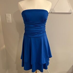 Blue Strapless Dress